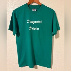 Vintage-Style “Designated Drinker” 
Tee